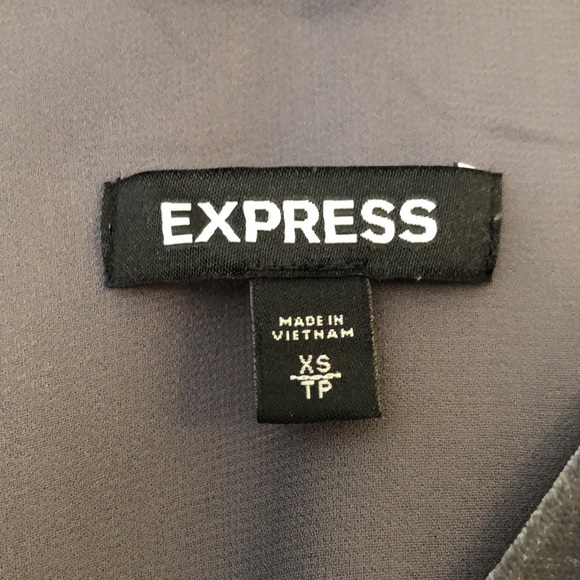 Express Grey Velour Top XS - Picture 2 of 3